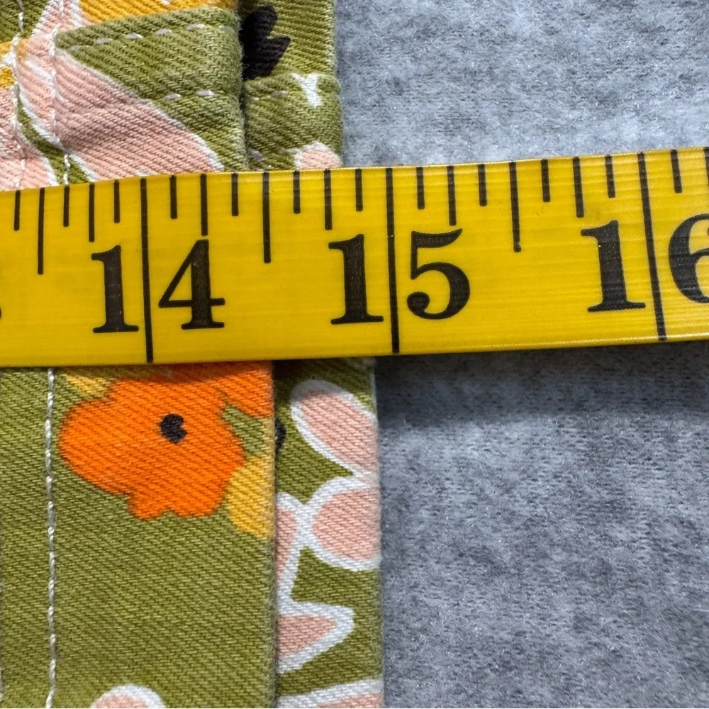 Free People Floral Cotton Blend Mini Skirt in Green and Pink Size 0 - Picture 12 of 13